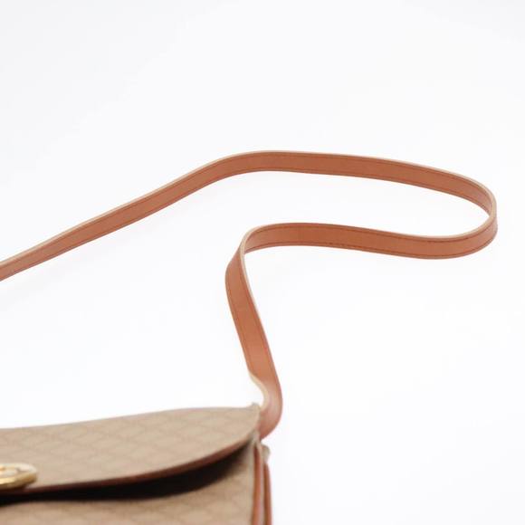 CELINE Macadam Canvas Shoulder Bag Beige Gold Auth 92094 - Picture 8 of 16